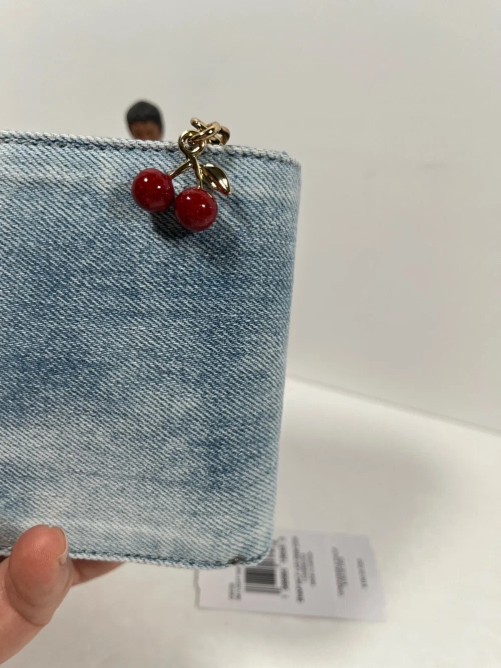 NWT Coach Snap Wallet In Loved Denim With Charm CEC35 - Picture 7 of 8